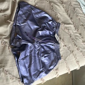 Stunning shinny/metallic lavender shorts with pockets